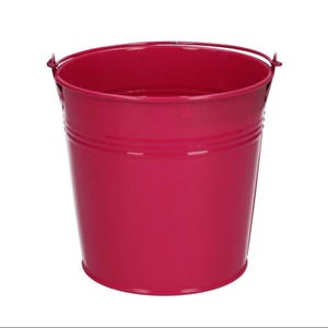 Gloss Fuchsia Pink Zinc Basic Bucket Pot