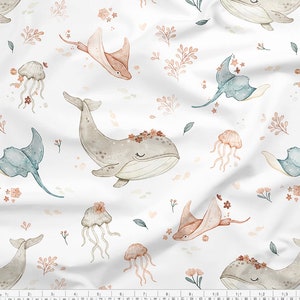 Whale boho cut fabrics (cotton by the meter)