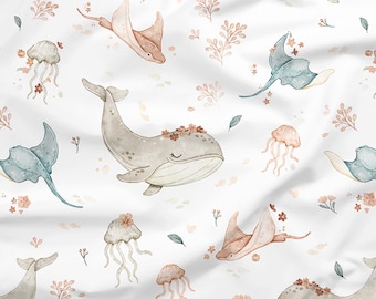 Whale boho cut fabrics (cotton by the meter)