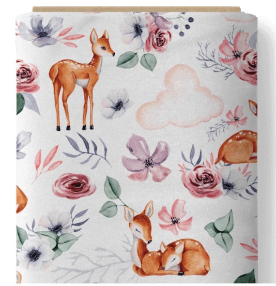 Stoff mit Ballonschnitt „Reh“ oder „Kitz“ (Baumwollschnitt)