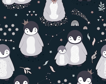 Cut fabrics my little penguin dark bottom (cotton by the meter)