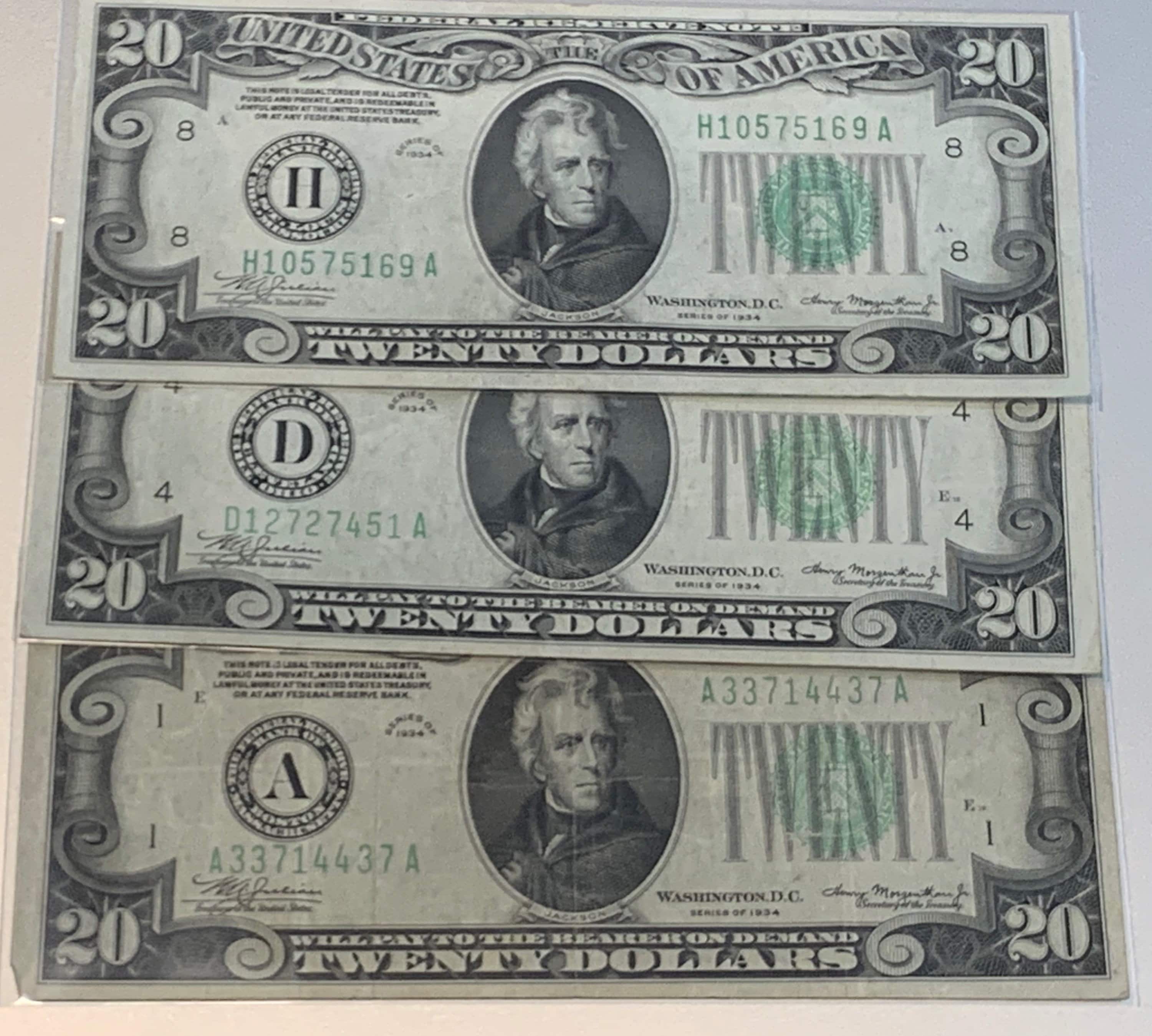 1934 20 Dollar Bill - u92qt0g