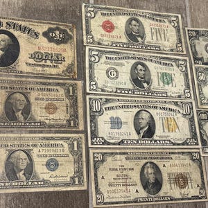 Collection Lot of Vintage Rare US Currency 10 Different Collectible ...