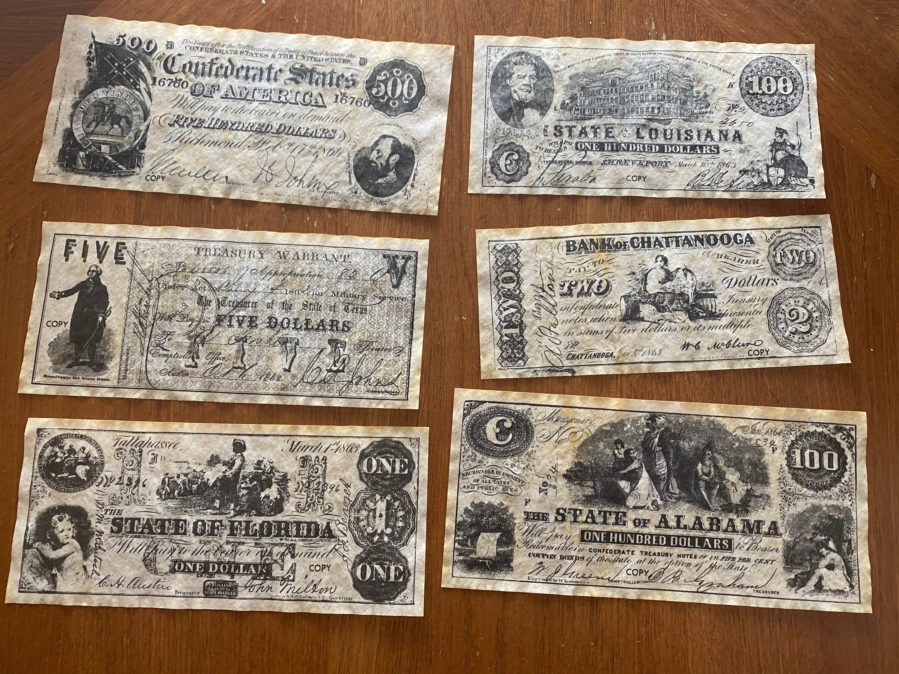 Collection of Replica Civil War Era Educational Paper Money - Etsy