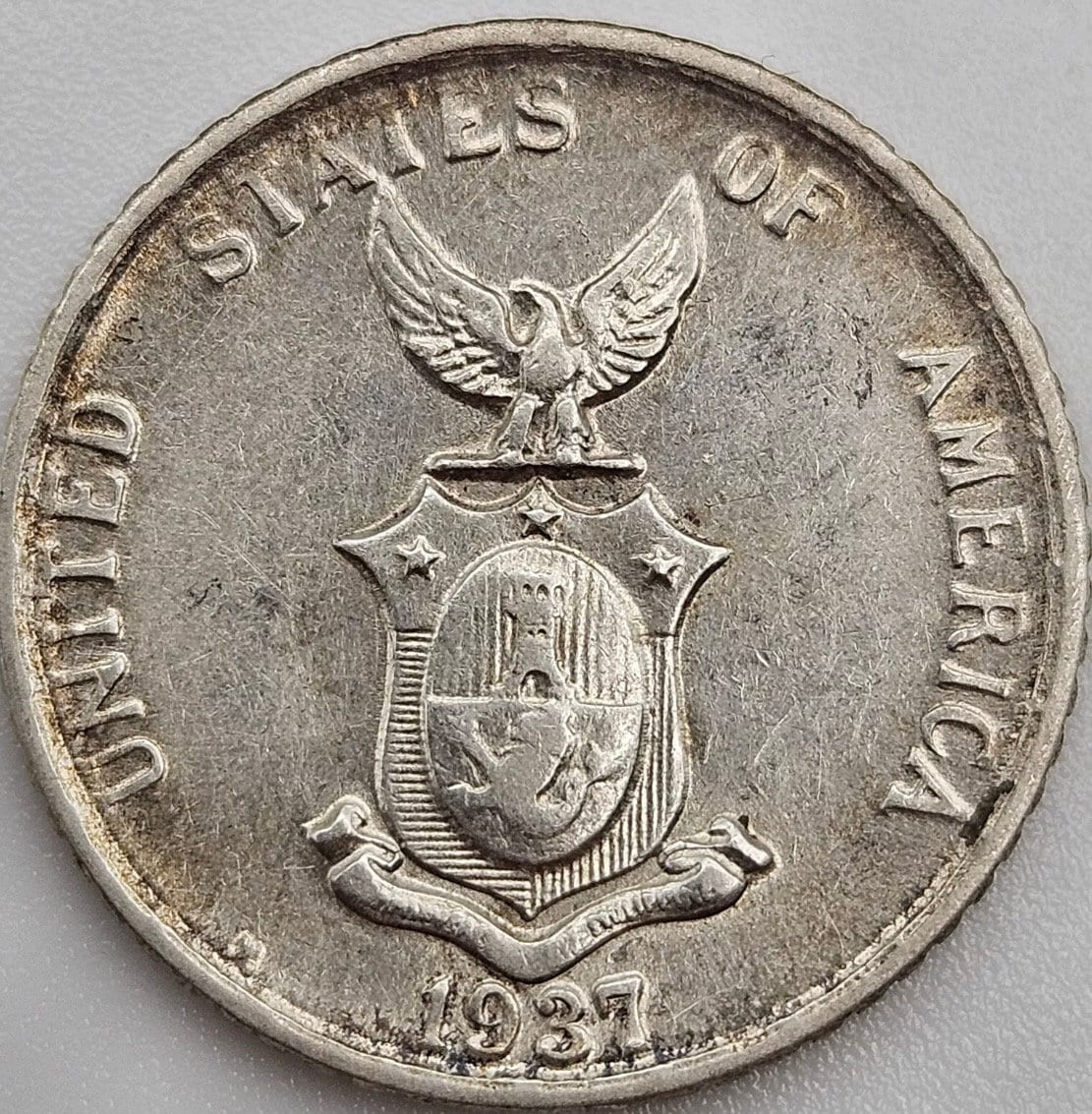 1903 - 1945 Ten Centavos Philippines US Silver Coin One USA Free