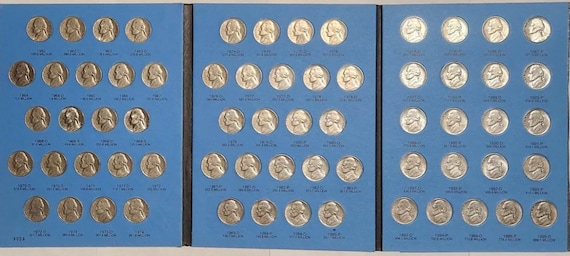 1962-1995 PDS Complete Jefferson Nickel Set of 65 Coins Circulated
