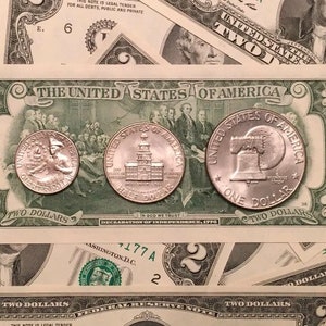 1776-1976 Bicentennial Coin & Currency Set FREE SHIPPING Proof Unc Dollar Half Quarter