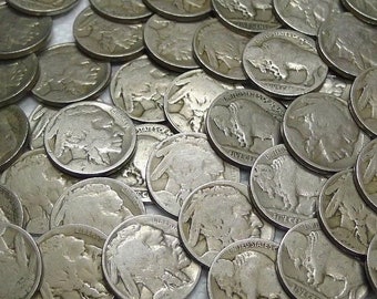 Roll of 40 No Date US Buffalo Nickels FREE SHIPPING