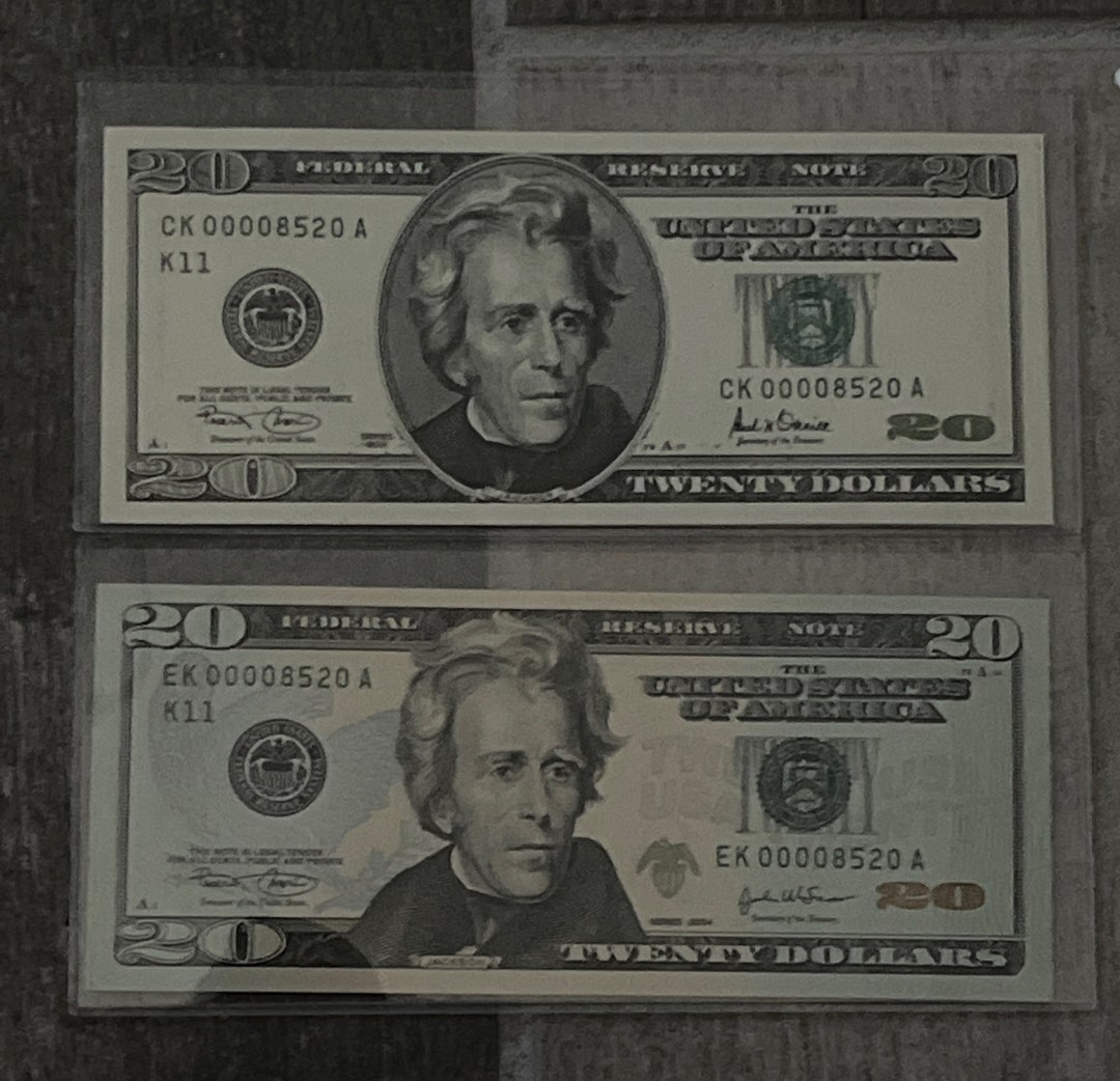 2 US Twenty Dollar Bills With Identical Matching Low 4 Digit - Etsy