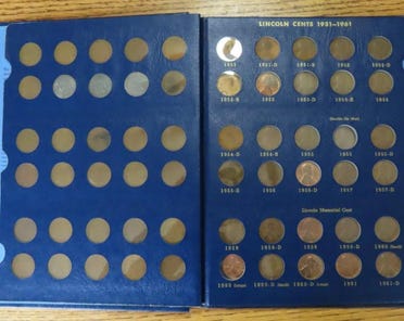 Lincoln Penny Set 1941-1958 Whitman Deluxe Cent Book 51