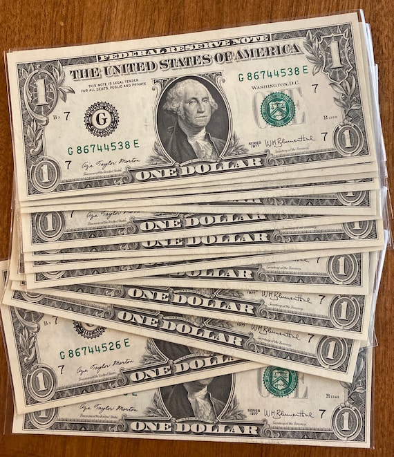 1995 Two Dollar Bill STAR Note Uncirculated Consecutive FREE SHIPPING Unc Cu Frn