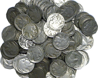 1913-1938 Full Date Buffalo Nickels Good Or Better Condition 40 Coin Roll FREE SHIPPING