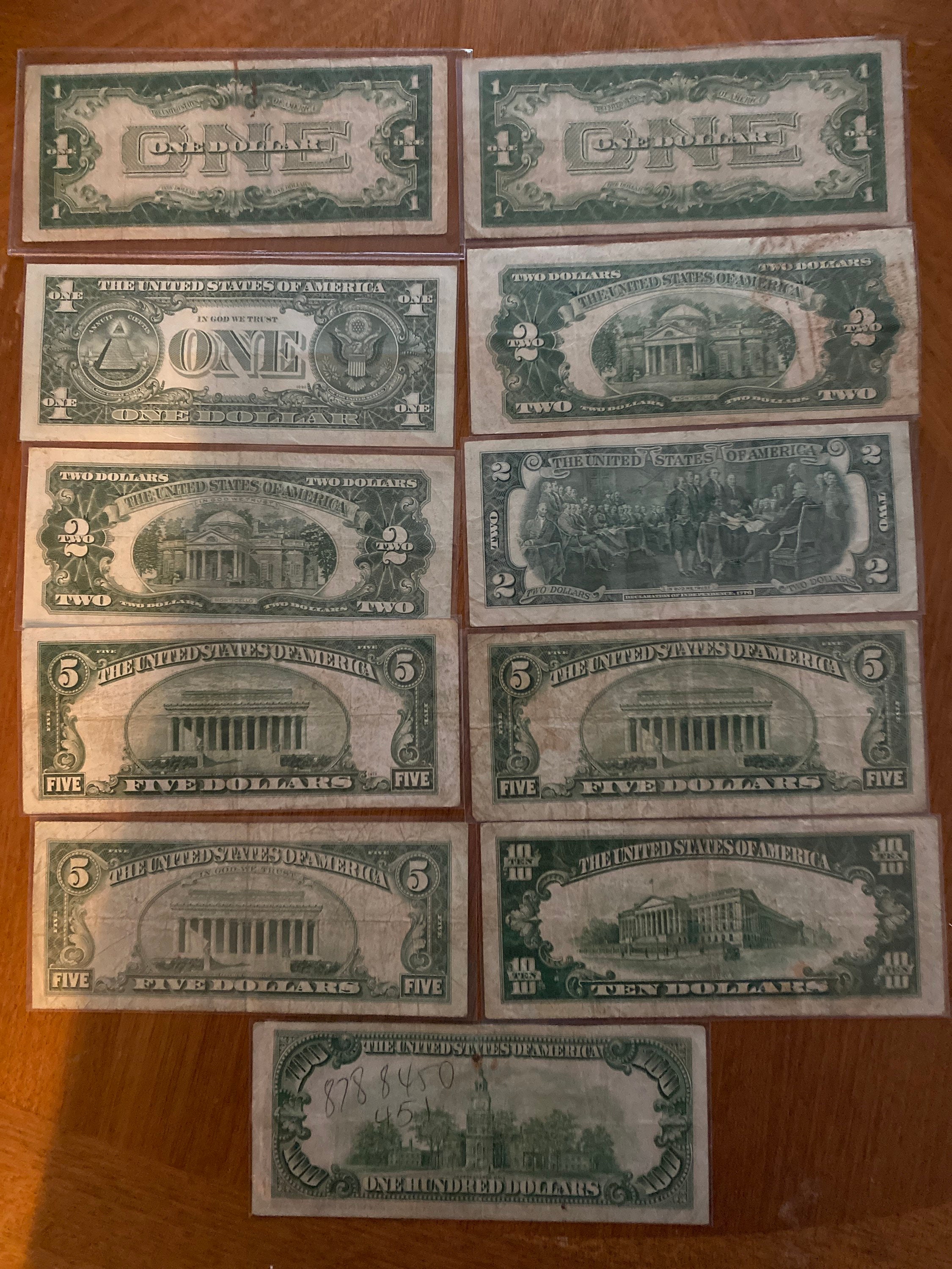Collection of Vintage Rare US Currency 11 Different Etsy