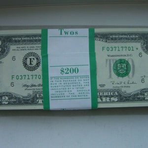 1995 Two Dollar Bill STAR Note Uncirculated Consecutive FREE SHIPPING unc cu frn