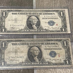 1935A Silver Certificate Experimental S and R Note Set FR 1610 Free Shipping