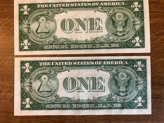 1935D 1-dollar Silver Certificate 1935 D Wide & Narrow XF Set FREE