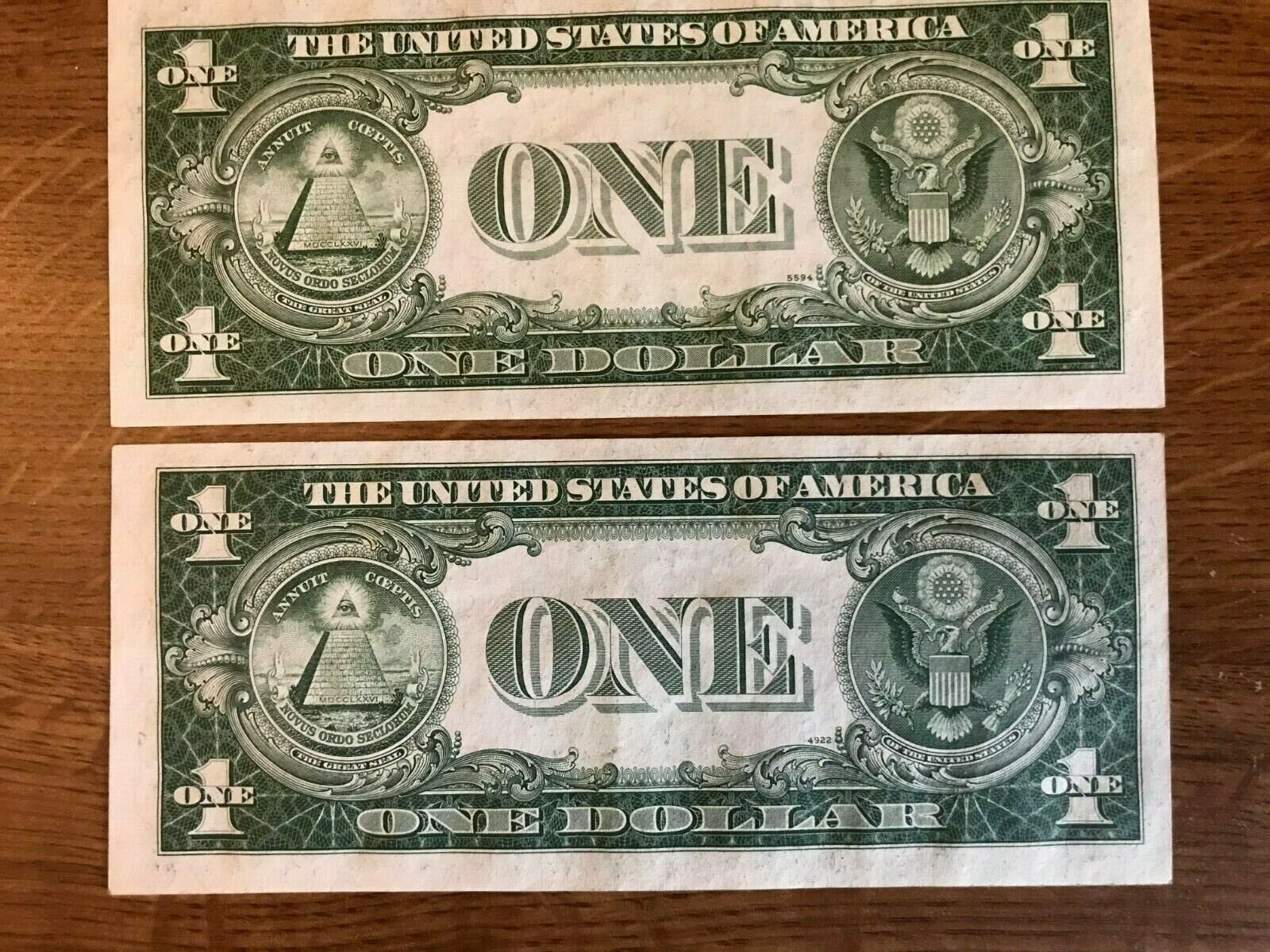 1935D 1-dollar Silver Certificate 1935 D Wide & Narrow XF Set FREE