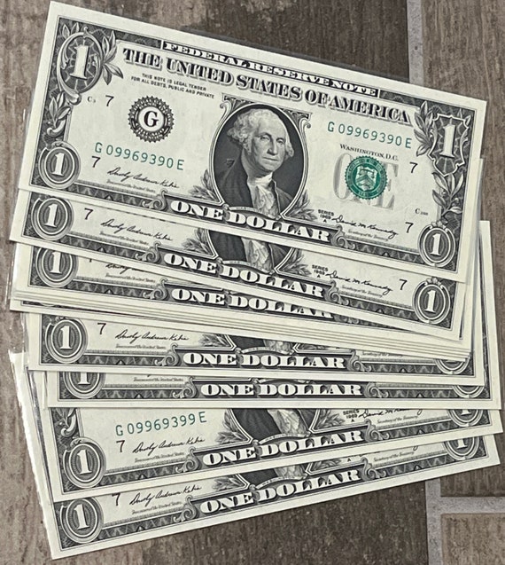 1969A One Dollar Bill Uncirculated Federal Reserve Note