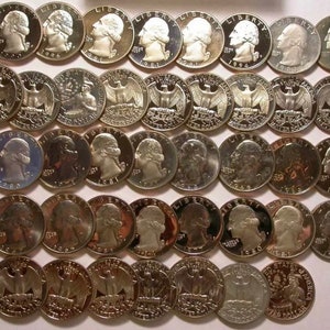 Mixed Date Roll Of 40 PROOF Washington Quarters FREE SHIPPING