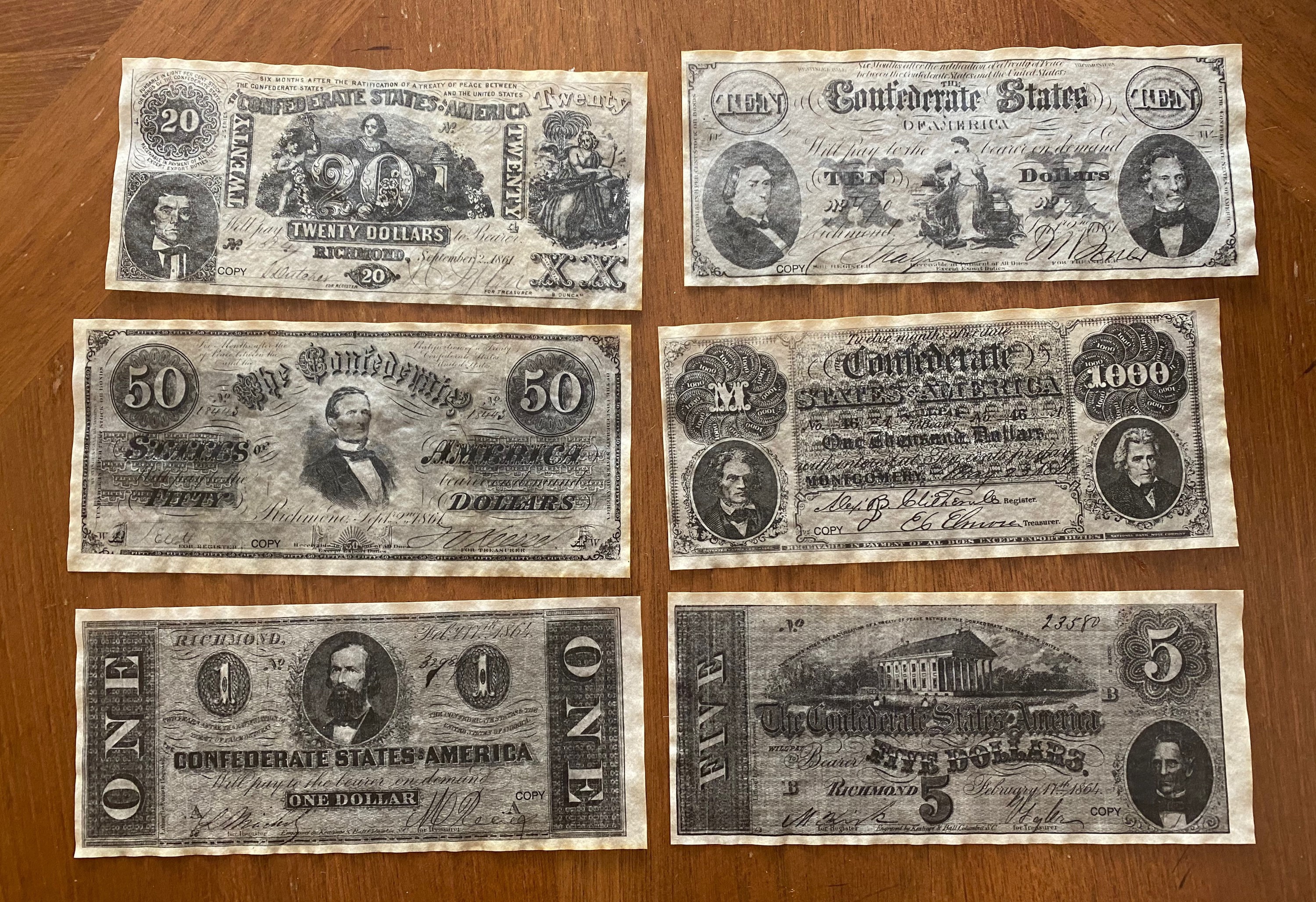 Collection of Replica Civil War Era Educational Paper Money - Etsy