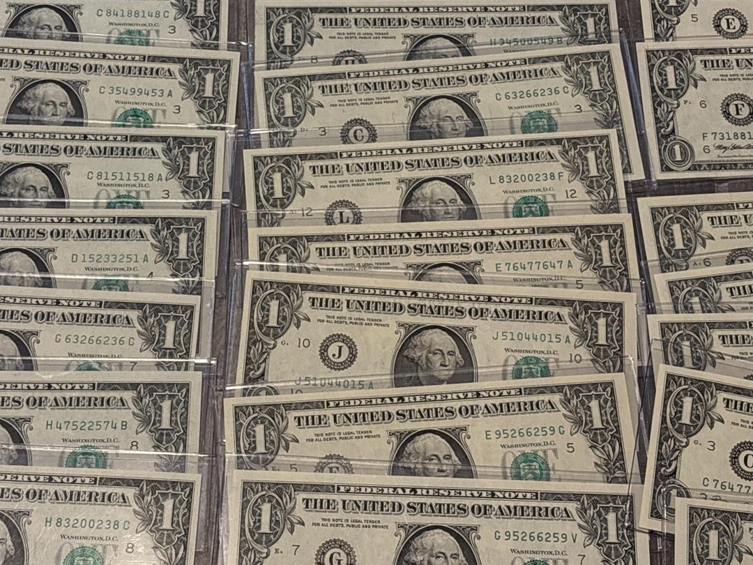 Uncirculated US Federal Reserve Note With RADAR Serial Number Free ...