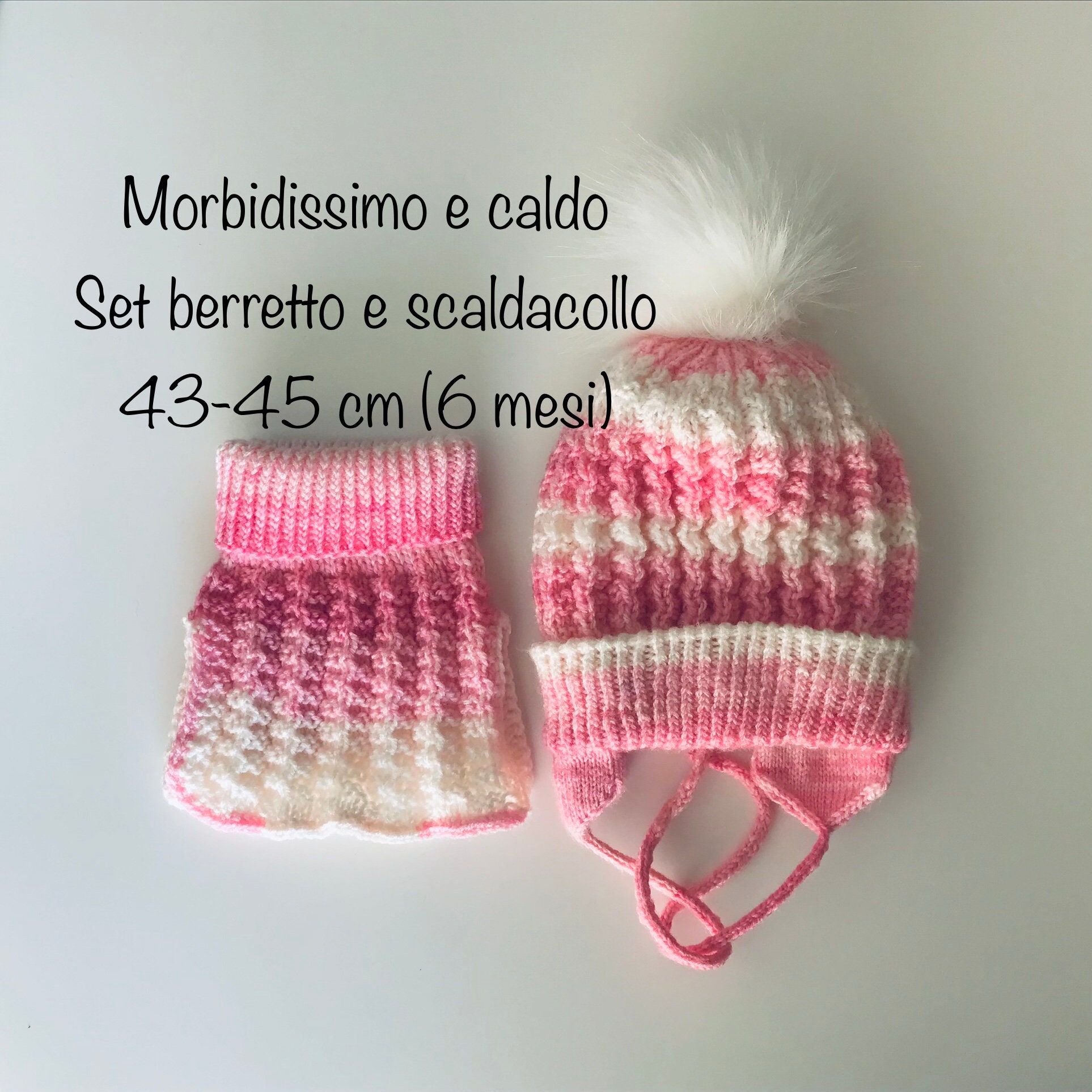 Sciarpa e cappellino neonato ai ferri top