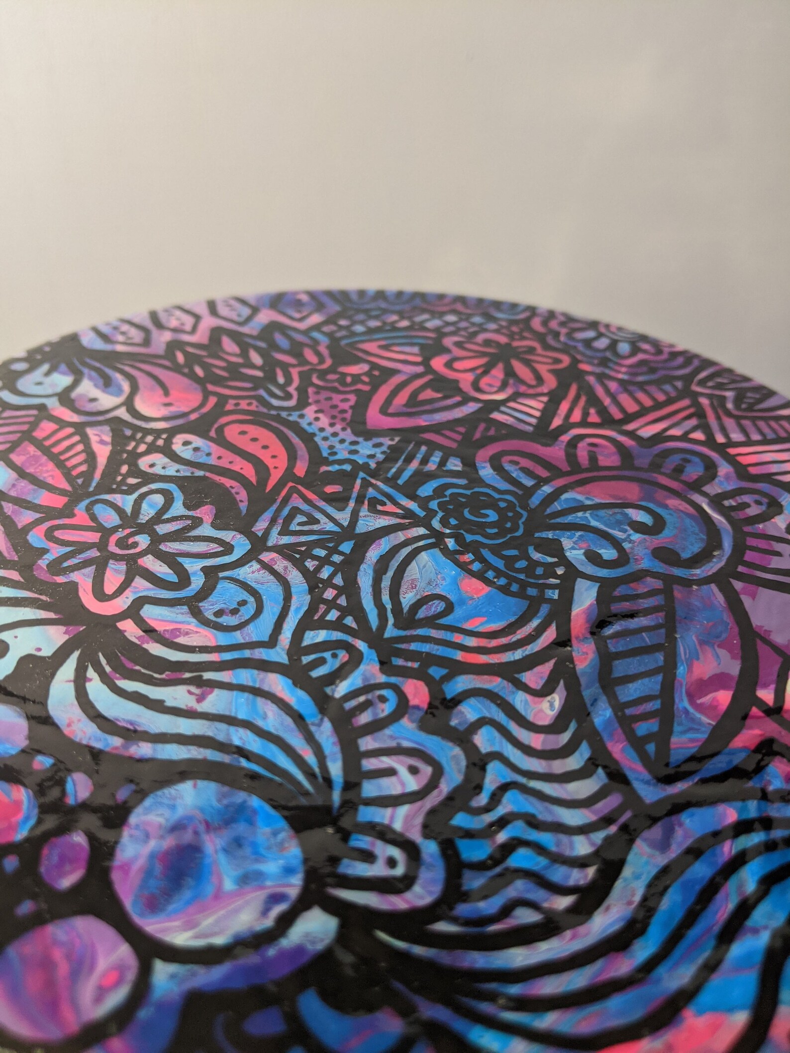 Neon Canvas Doodle Painting Etsy UK