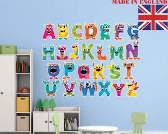 Alphabet Wall Decals – Pre School Learning - ABC Decal For Kids Toddlers Girls Boys Room Bedroom Nursery Decor (Wall Stickers)