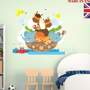 Noah Ark Wall Sticker Nursery Decal Kids Wall Decal Noahs Ark Mural Wall Decor Christening Gifts for Babies