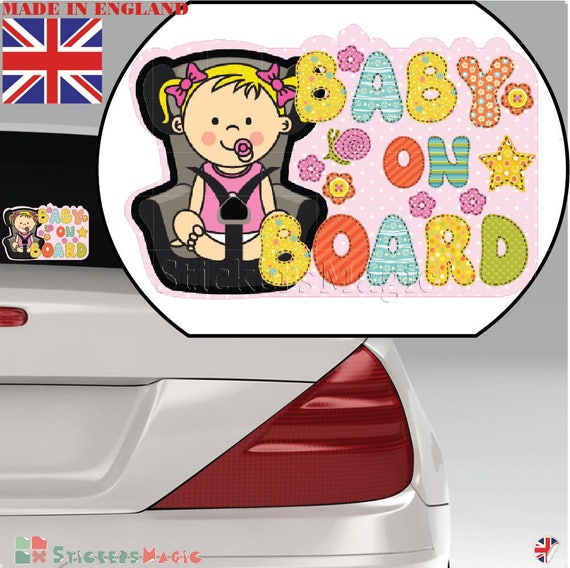 Star Shaped Personalised Baby/Child On Board Car Sign ~ Pink Sisters Fair 