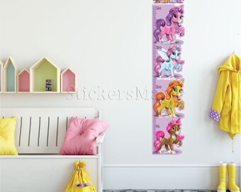 Unicorn Wall Sticker Height Measure Growth Chart Decal for Girl's Room Bedroom 