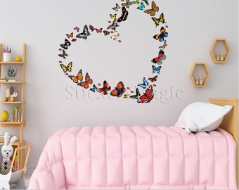 Butterfly Decal for Wall Bedroom Room Nursery Decoration Mural, Baby Girl Kids Decorative Home Accessories,Gifts