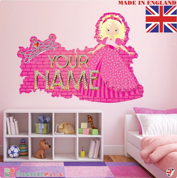 Princess 2 Name Wall Stickers For Nurserypersonalised Name Etsy Princess 2 Name Wall Stickers For Nurserypersonalised Name Etsy