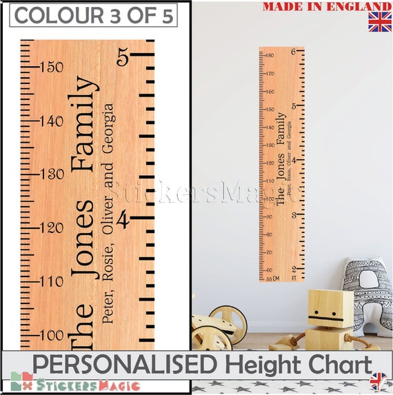 decoration nursery height ruler wooden print personalised height chart