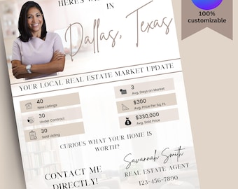 Real Estate Market Update Flyer Bundle | Real Estate Flyer | Market Update Flyer | Real Estate Marketing | Canva