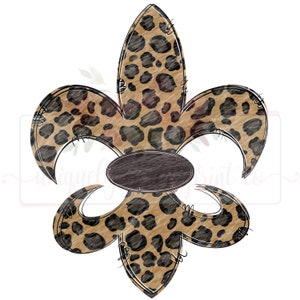 Oro con flor de lis leopardo negro / Luisiana / Diseño imprimible / Descarga digital / PNG / Sublimación / Dibujado a mano / Natividad