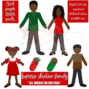 Stick People Starter Set | PNG | Expresso Skin Tone | Hand Drawn ...