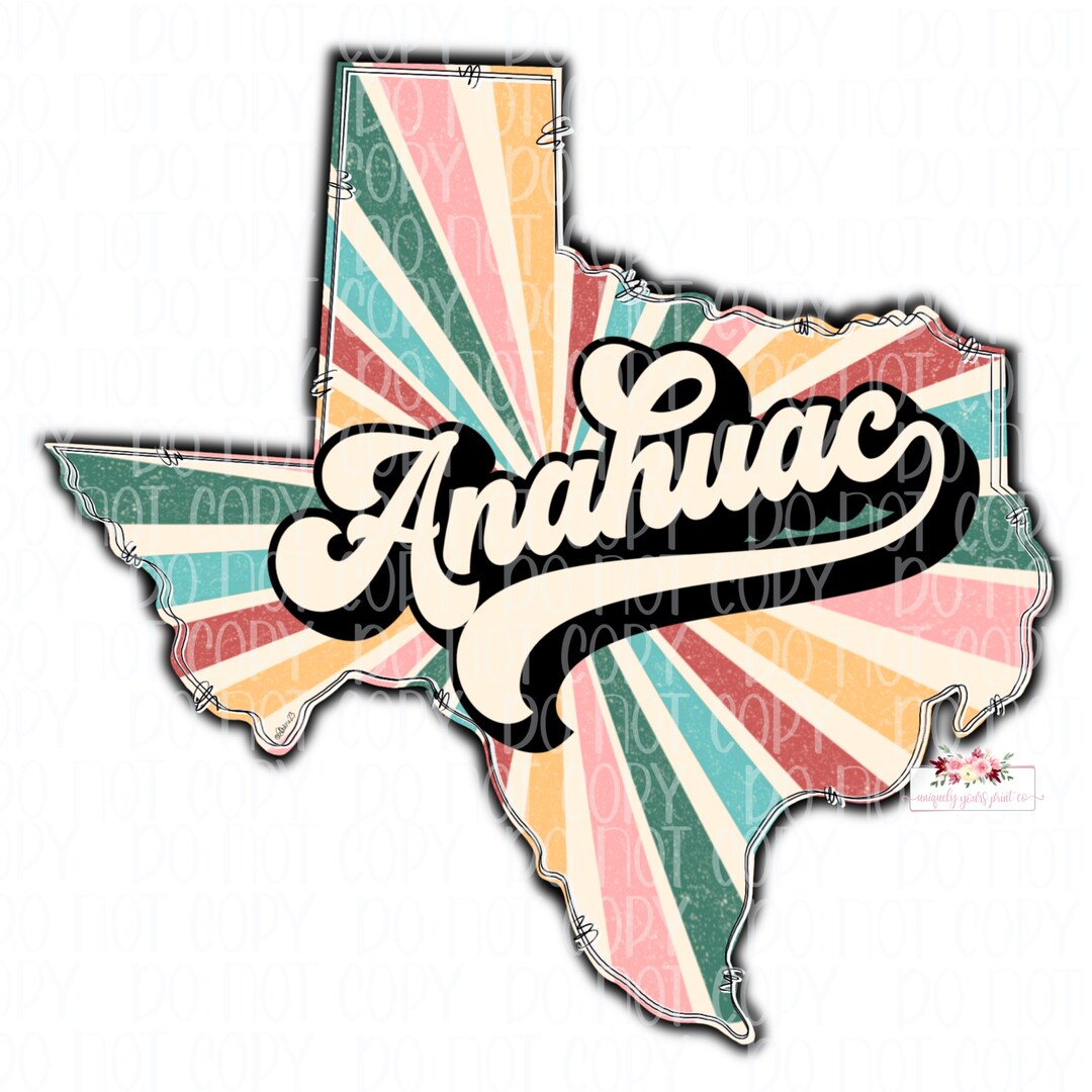 Anahuac Texas Digital Design Download Retro Boho Starburst Pattern