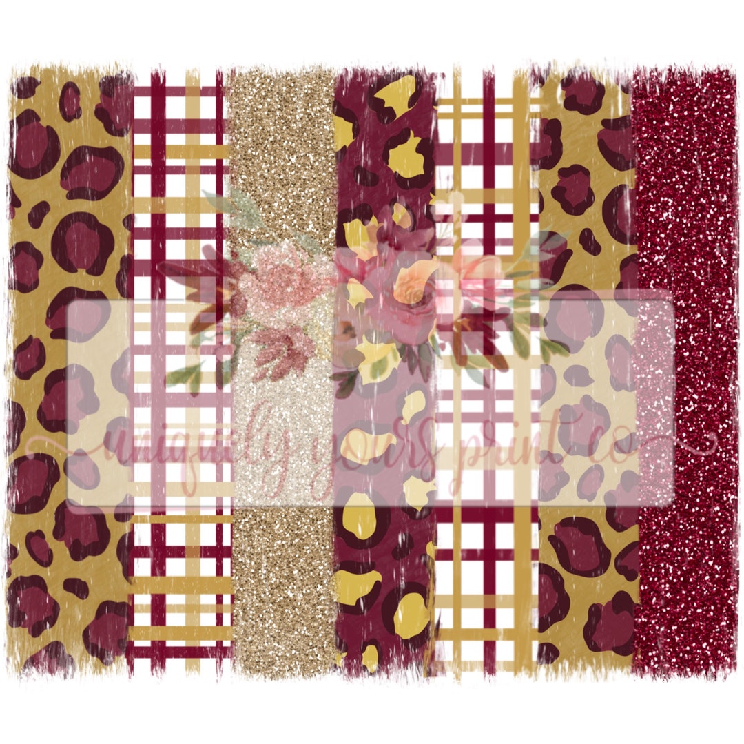 Maroon and Gold Brushstroke PNG | Hand Drawn Design | Sublimation ...