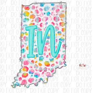Indiana leopard tie dye digital design | Hand drawn | Sublimation | Digital design Download | PNG |