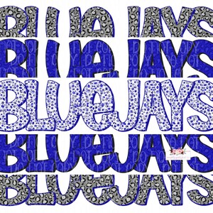 Royal Blue Gray Bluejays digital design download | Hand drawn | Mascot Printable | School Spirit | high school Mascot png |