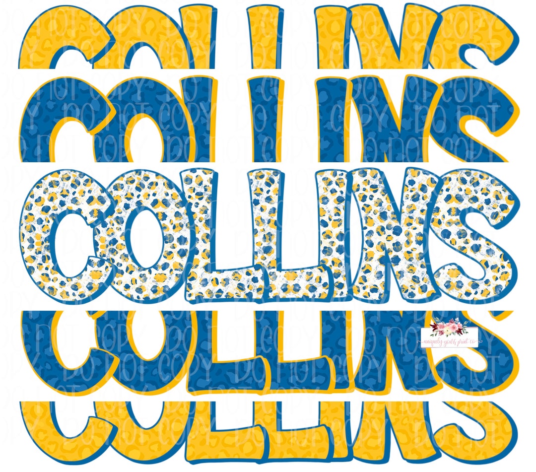 Collins Digital Design | Royal Blue and Yellow Gold Mascot | Stacked ...