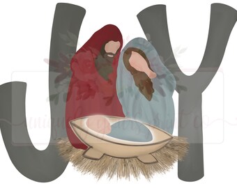 Holy Family Joy | Baby Jesus png |Christmas Sublimation|  Printable Design | Digital Download | PNG | Sublimation | Hand Drawn | Nativity