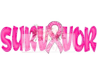 Survivor cheetah tie dye pink ribbon Awareness Ribbon | Instant Digital Download | PNG | Sublimation| Breast Cancer Awareness | Hand drawn