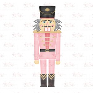 Pink and Gold Nutcracker | Christmas Sublimation | Printable Design | Digital Download | PNG | Sublimation | Hand Drawn