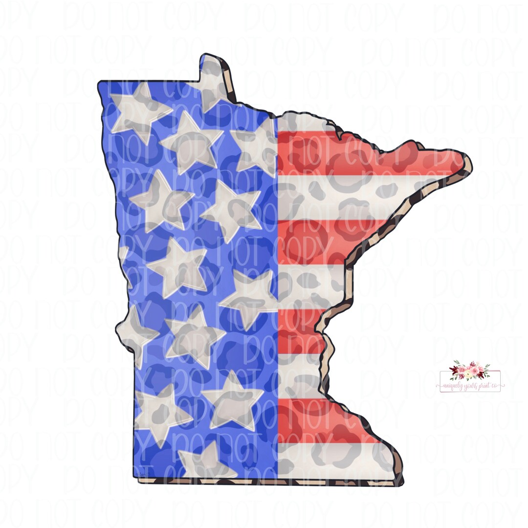 Minnesota Patriotic Digital Design | Leopard Glitter USA | Minnesota ...
