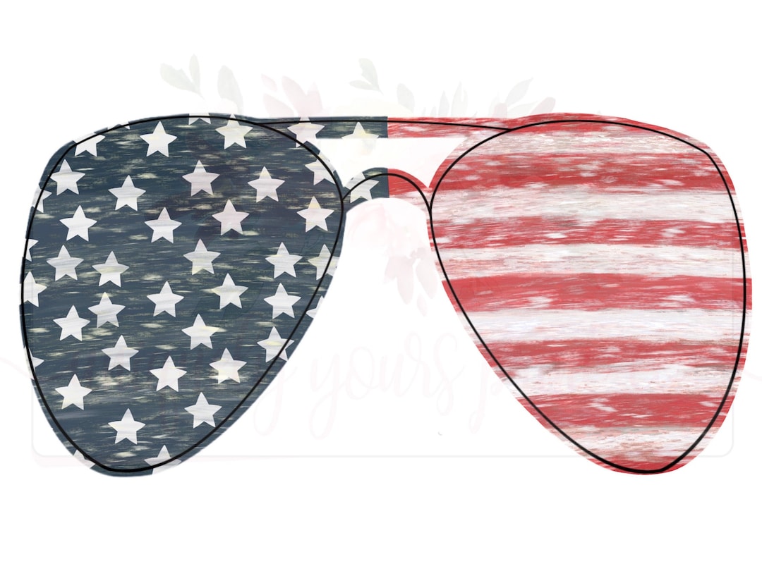 Distressed Flag Aviators America Hand Drawn Doodle Design - Etsy