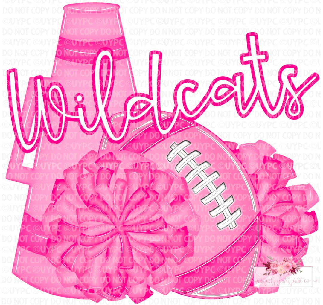 Wildcats Pink Digital Design | Cancer Awareness Ribbon | Pink | Leopard ...