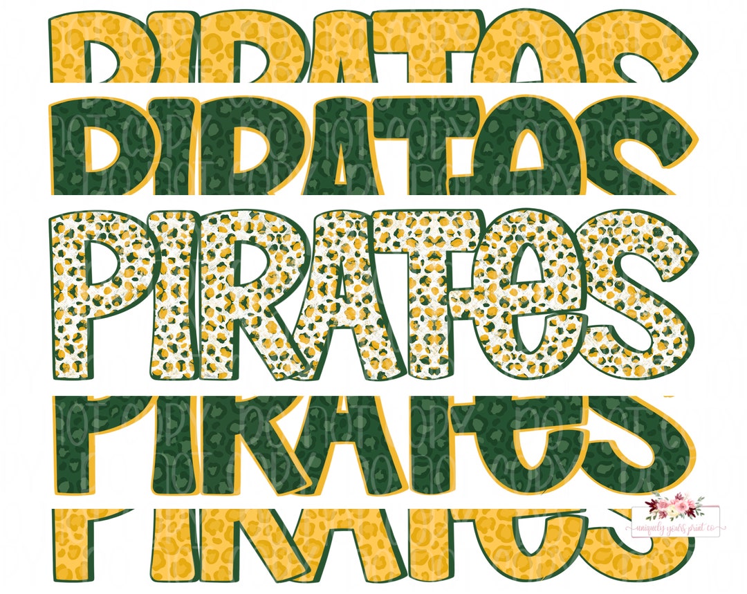 Pirates Digital Design | Pirate Mascot | Stacked Cheetah Tie Dye ...