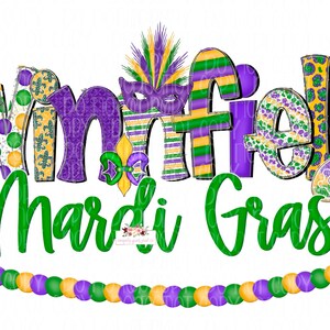 Winnfield Mardi Gras digital design| Hand drawn Design | Sublimation | Digital Download Download | PNG | Sublimation|